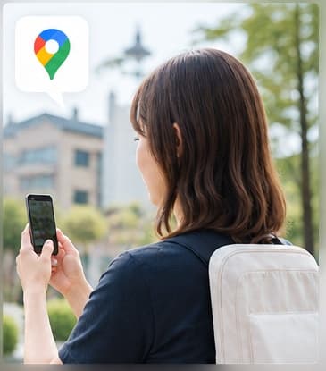 Googleマップを利用するユーザー